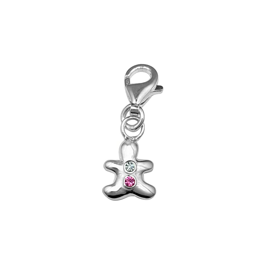Sterling Silver Bling Kidz Charm - Gingerbread Man