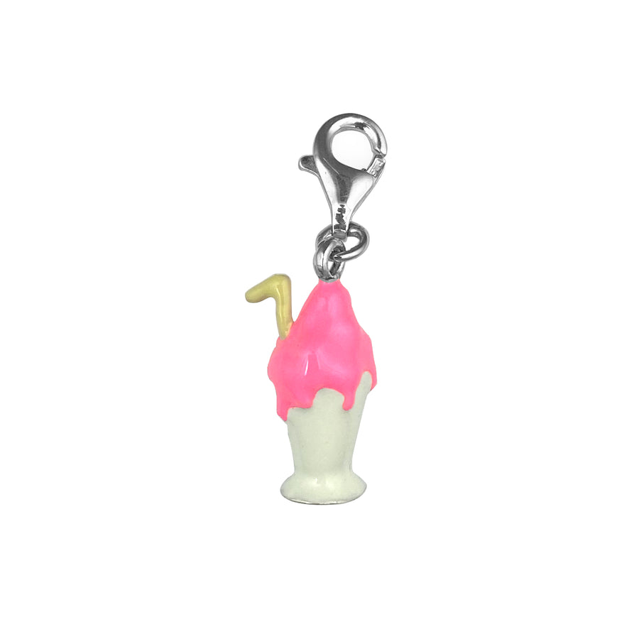 Sterling Silver Enamel Kidz Charm - Ice Cream Sundae